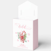 Cute Pink Snowflake Festive Candy Baby Shower フェイバーボックス (見開き)