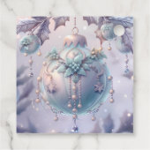 Cute Pink Snowman Winter Birthday フェイバータグ (裏面)