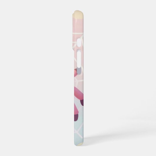 Cute Pink Spider Web Phone Case iPhone 16ケース (左側面)