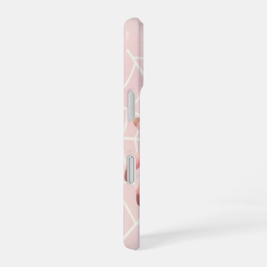 Cute Pink Spider Web Phone Case iPhone 16ケース (右側面)