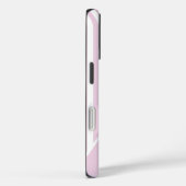 Cute Pink Striped Personalized Name Case-Mate iPhoneケース (裏面 / 右)