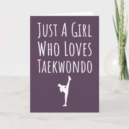 Cute Pink Taekwondo Cards For Baby Girls Kids TKD カード (正面)