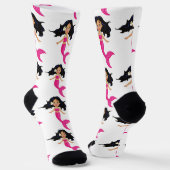 Cute Pink-tailed Mermaid Thunder_Cove ソックス (傾斜あり)