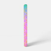 Cute Pink & Teal Personalized Glitter Mermaid  Samsung Galaxyケース (左側面)