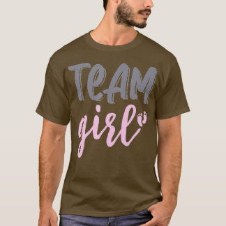 Cute Pink Team Girl gender reveal party Idea for m Tシャツ