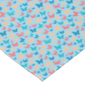 Cute pink turquoise contemporary butterfly blue テーブルクロス (アングル)