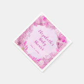 Cute Pink Under the Sea Girl Baby Shower スタンダードカクテルナプキン (角)