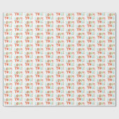 Cute Pink Valentines Day Love You Typography ラッピングペーパー (フラット)