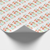 Cute Pink Valentines Day Love You Typography ラッピングペーパー (角)