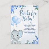 Cute Pink Watercolor Elephant, Baby Shower Boy エンクロージャーカード (正面)