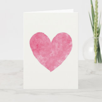 Cute Pink Watercolor Heart Card カード
