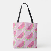 Cute Pink Watermelon Pattern トートバッグ (裏面)