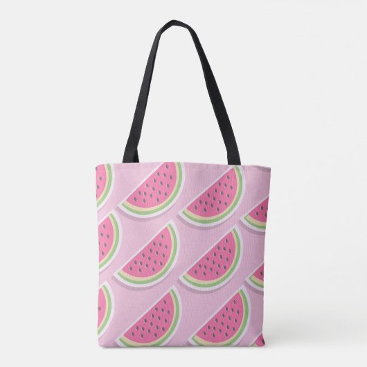 Cute Pink Watermelon Pattern トートバッグ (裏面)