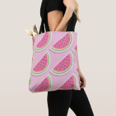 Cute Pink Watermelon Pattern トートバッグ (クローズアップ)