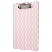 Cute Pink & White Square Clipboard  クリップボード (左)
