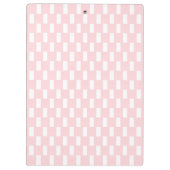 Cute Pink & White Square Clipboard  クリップボード (裏面)