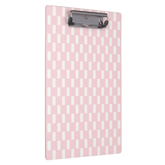 Cute Pink & White Square Clipboard  クリップボード (右)
