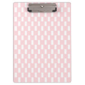 Cute Pink & White Square Clipboard  クリップボード (正面)