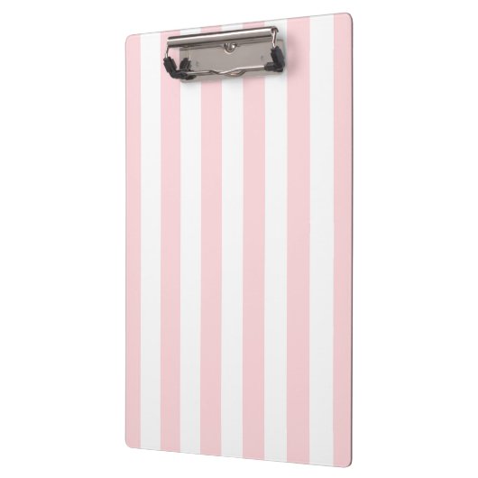 Cute Pink & White Stripe Clipboard クリップボード (左)