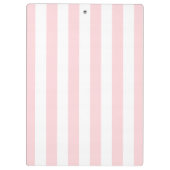 Cute Pink & White Stripe Clipboard  クリップボード (裏面)