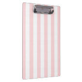 Cute Pink & White Stripe Clipboard  クリップボード (右)