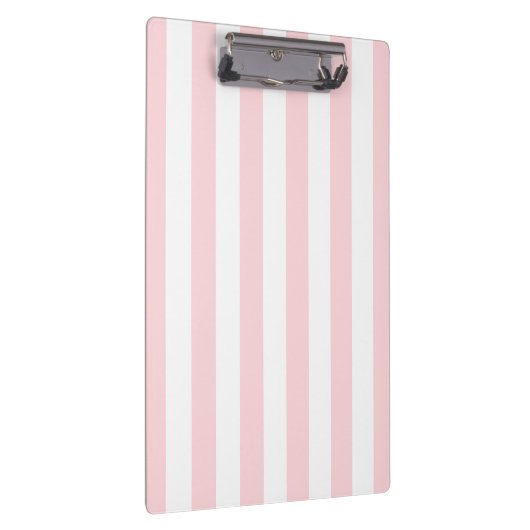 Cute Pink & White Stripe Clipboard  クリップボード (右)