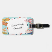 Cute Pink Yellow Blue Customizable Identification  ラゲッジタグ (正面横)