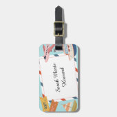 Cute Pink Yellow Blue Customizable Identification  ラゲッジタグ (正面縦)