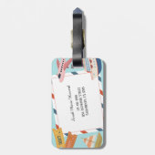 Cute Pink Yellow Blue Customizable Identification  ラゲッジタグ (裏面縦)