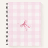 cute pinkish bow with heart notebook ノートブック (正面)