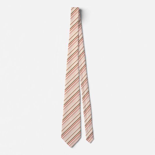 Cute pinky brown stripes ネクタイ (正面)