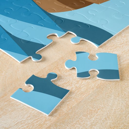 Cute Pirate Boys & A Big Ship Custom Name ジグソーパズル (側面)