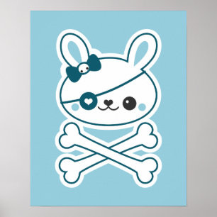 Cute Pirate Bunny ポスター