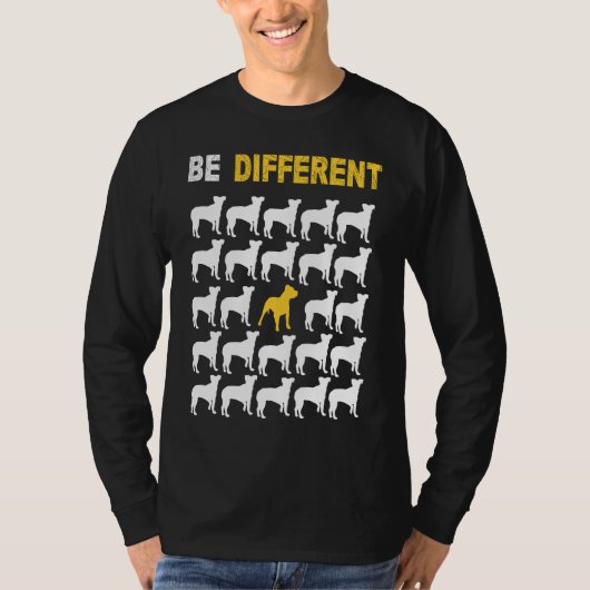 Cute Pit Bull Be Different Inspiration Tシャツ (正面)
