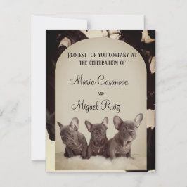 cute pitbull elegant party 招待状