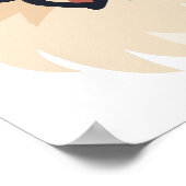 Cute Pitbull Puppy Dog Cartoon Design ポスター (角)