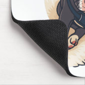 Cute Pitbull Puppy Dog Cartoon Design マウスパッド (コーナー)