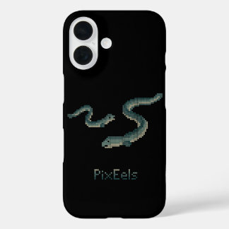 Cute "PixEels" Pixelated Eels Graphic iPhone 16ケース