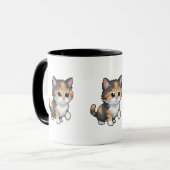 Cute Pixel Art Kitten Mug マグカップ (正面左)