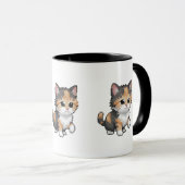 Cute Pixel Art Kitten Mug マグカップ (正面右)