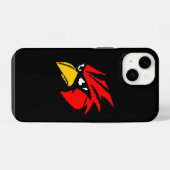 Cute pixeled bird face drawstring bag hand sanitiz iPhoneケース (裏面横)