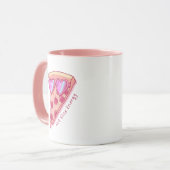 Cute Pizza Lover Mug with Pink Heart Sunglasses マグカップ (正面左)