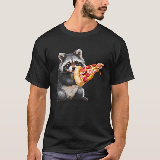 Cute Pizza Raccoon Tシャツ (正面)