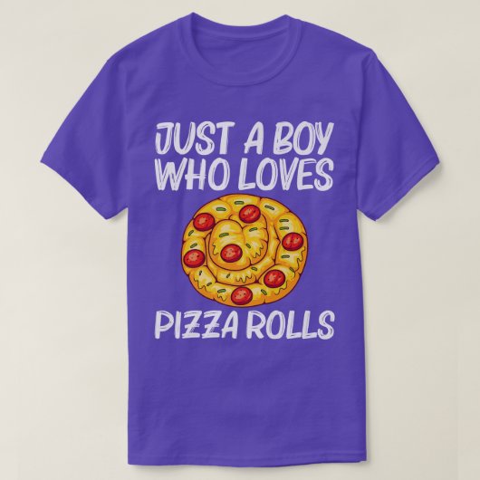 Cute Pizza Roll Design For Boys Kids Pizza Snack F Tシャツ (デザイン正面)