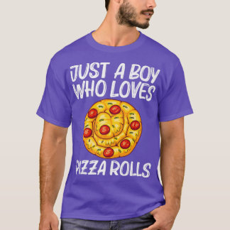Cute Pizza Roll Design For Boys Kids Pizza Snack F Tシャツ