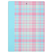 Cute plaid  pastel pink Daisy Notes Notebook  クリップボード (裏面)