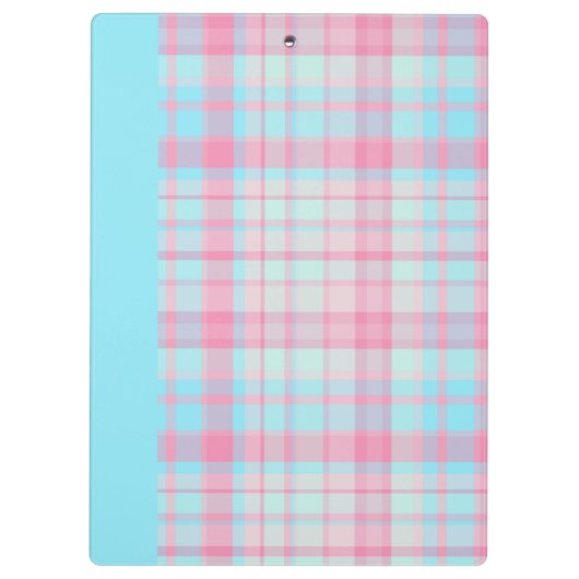 Cute plaid  pastel pink Daisy Notes Notebook  クリップボード (裏面)
