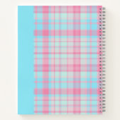 Cute plaid  pastel pink Daisy Notes Notebook  ノートブック (裏面)