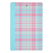 Cute plaid  pastel pink Daisy Notes Notebook  ミニクリップボード (裏面)