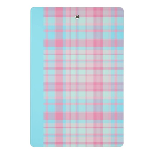 Cute plaid  pastel pink Daisy Notes Notebook  ミニクリップボード (裏面)